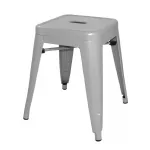 Bolero Bistro Galvanised Steel Low Stool (Pack of 4)