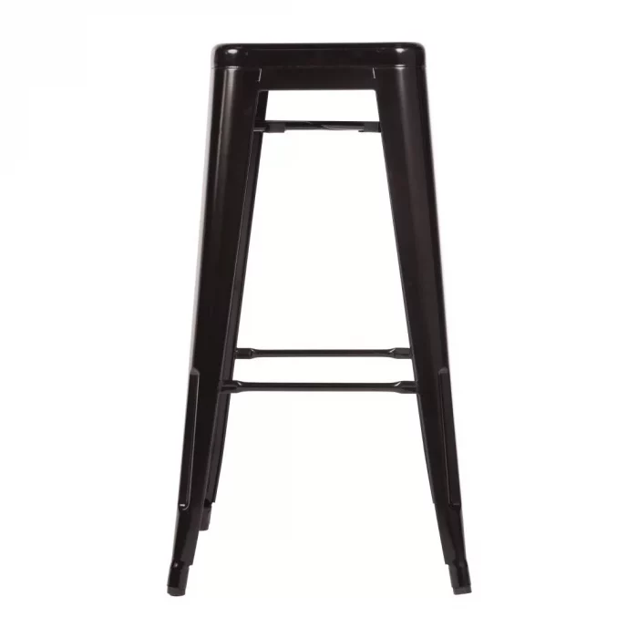 Bolero Bistro Steel High Stool Black (Pack of 4) - Image 3