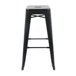 Bolero Bistro Steel High Stool Black (Pack of 4) - Image 4