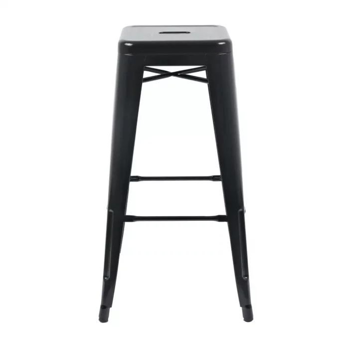 Bolero Bistro Steel High Stool Black (Pack of 4) - Image 4