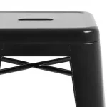 Bolero Bistro Steel High Stool Black (Pack of 4) - Image 5