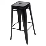 Bolero Bistro Steel High Stool Black (Pack of 4) - Image 6