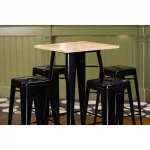 Bolero Bistro Steel High Stool Black (Pack of 4) - Image 12