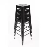 Bolero Bistro Steel High Stool Black (Pack of 4) - Image 17