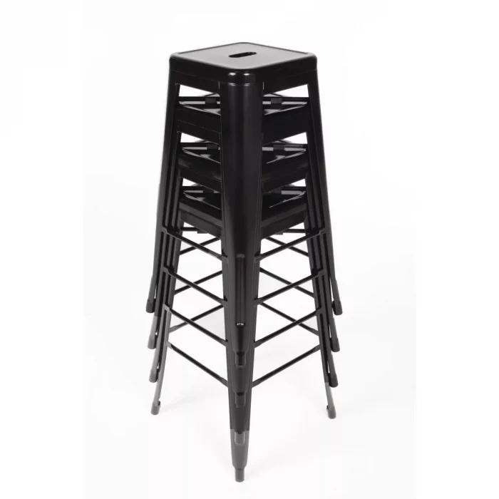 Bolero Bistro Steel High Stool Black (Pack of 4) - Image 17