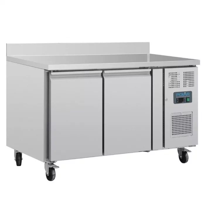 Polar U-Series Double Door Counter Fridge with Upstand 282Ltr - Image 1