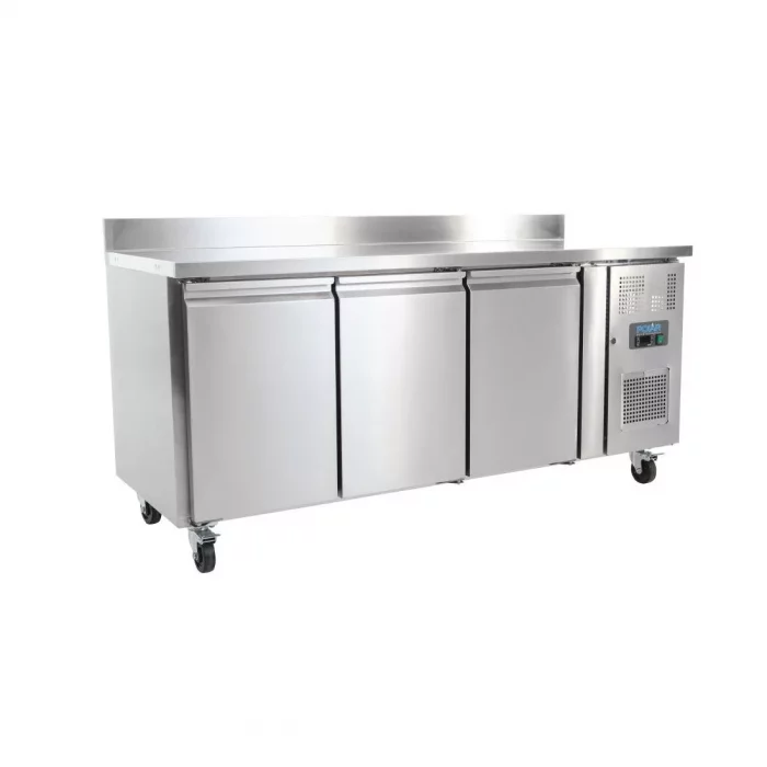 Polar U-Series Triple Door Counter Fridge with Upstand 417Ltr - Image 1