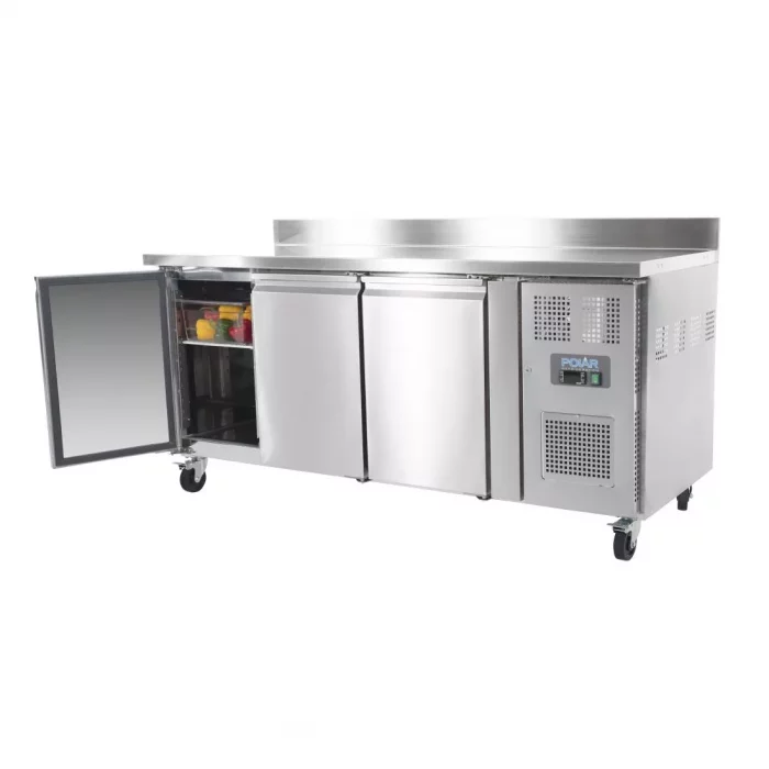 Polar U-Series Triple Door Counter Fridge with Upstand 417Ltr - Image 5