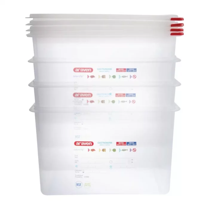 Araven Polypropylene 1/1 Gastronorm Food Storage Box 28Ltr (Pack of 4) - Image 7