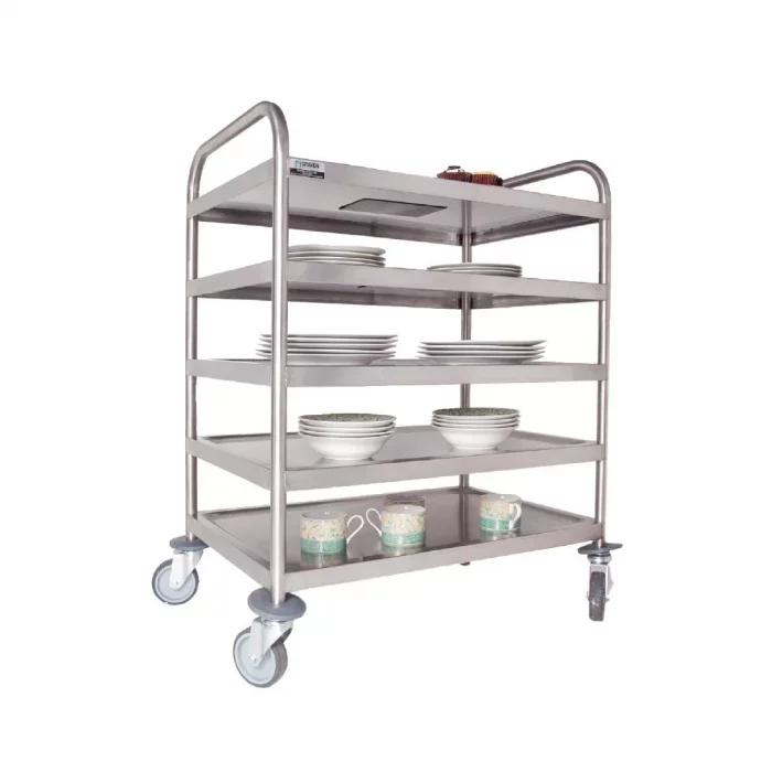 Craven 5 Tier General Purpose and Cleaning Trolley With Brakes - Image 2