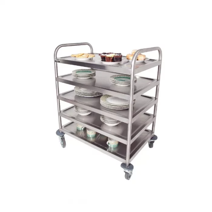 Craven 5 Tier General Purpose and Cleaning Trolley With Brakes - Image 1