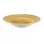 Churchill Stonecast Round Wide Rim Bowl Mustard Seed Yellow 280mm (Pack of 12) - Image 2