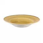 Churchill Stonecast Round Wide Rim Bowl Mustard Seed Yellow 240mm (Pack of 12) - Image 2