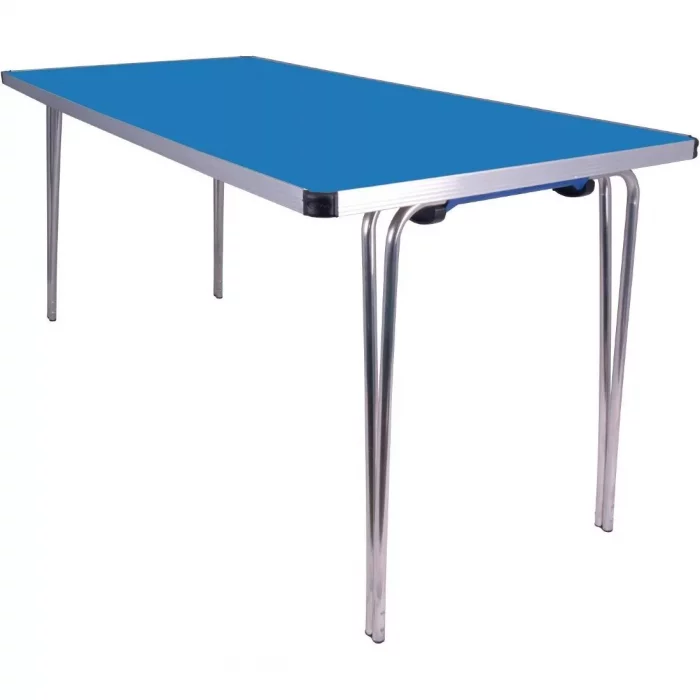 Gopak Contour Folding Table Blue 5ft - Image 1