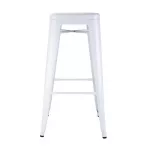 Bolero Bistro Galvanised Steel High Stools White (Pack of 4) - Image 5