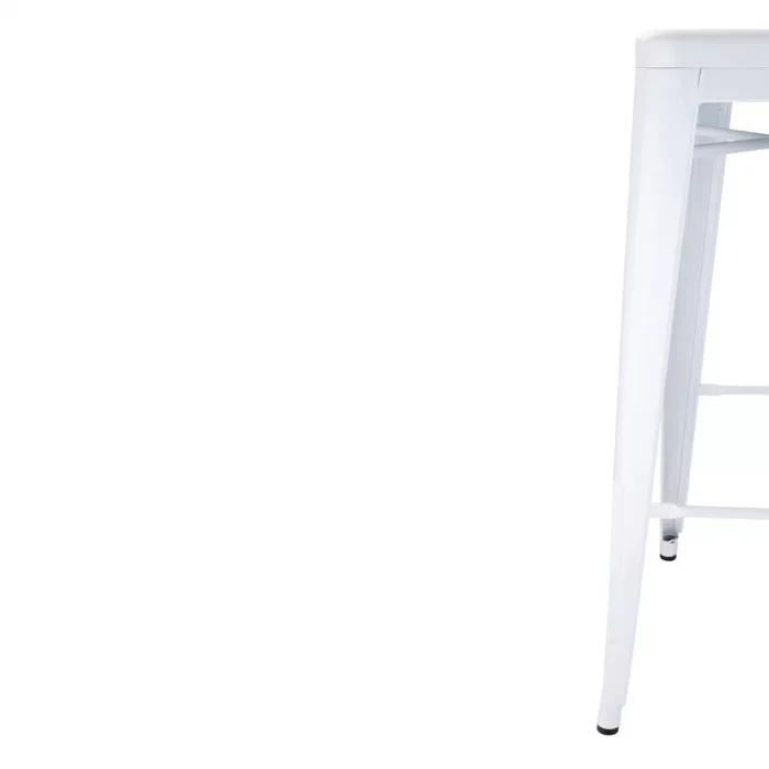 Bolero Bistro Galvanised Steel High Stools White (Pack of 4) - Image 6