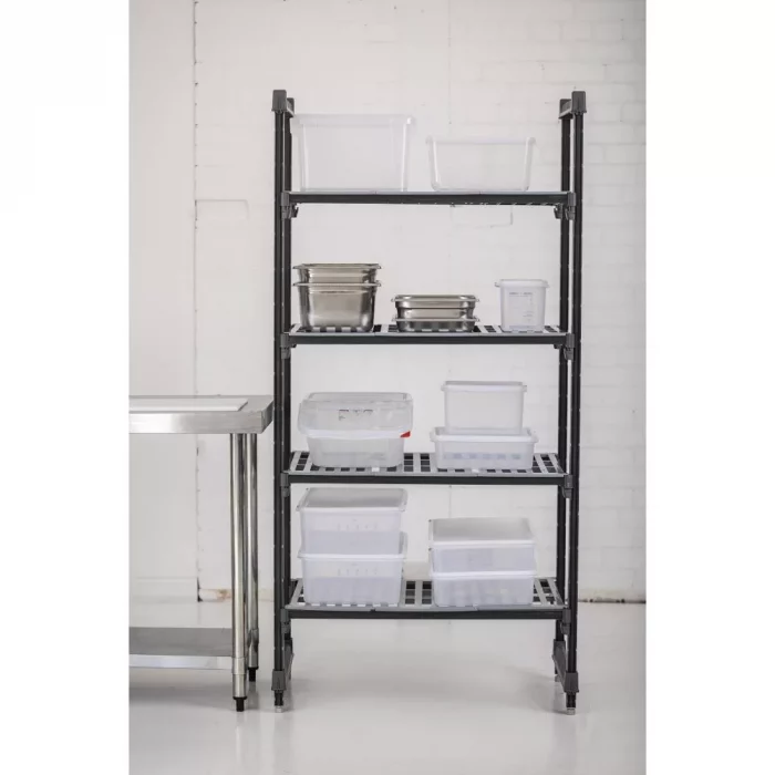 Cambro Camshelving Basics Plus 4 Tier Shelving Starter Unit 1830 x 915 x 610mm - Image 8