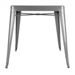 Bolero Bistro Square Steel Table Gun Metal 668mm - Image 3