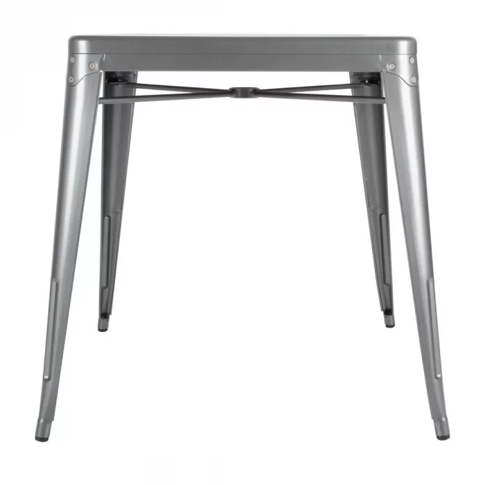 Bolero Bistro Square Steel Table Gun Metal 668mm - Image 3