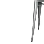 Bolero Bistro Square Steel Table Gun Metal 668mm - Image 4