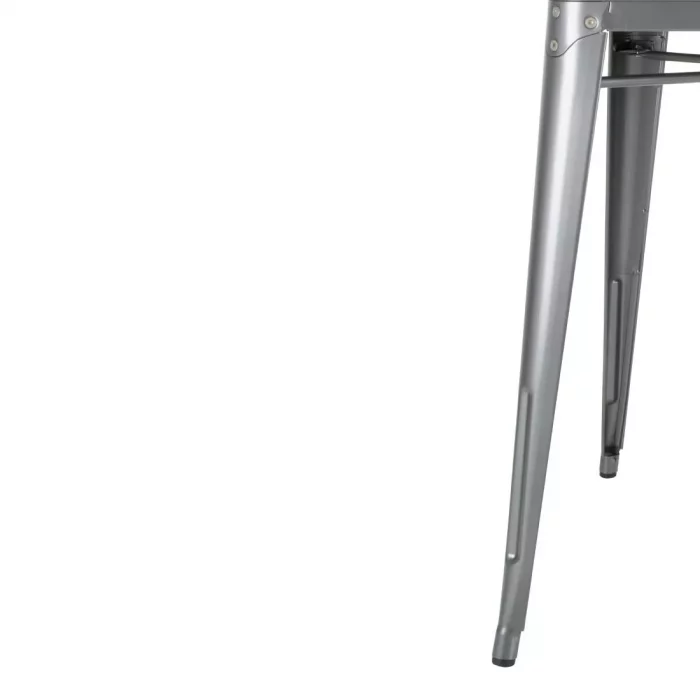 Bolero Bistro Square Steel Table Gun Metal 668mm - Image 4