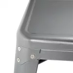 Bolero Bistro Square Steel Table Gun Metal 668mm - Image 5