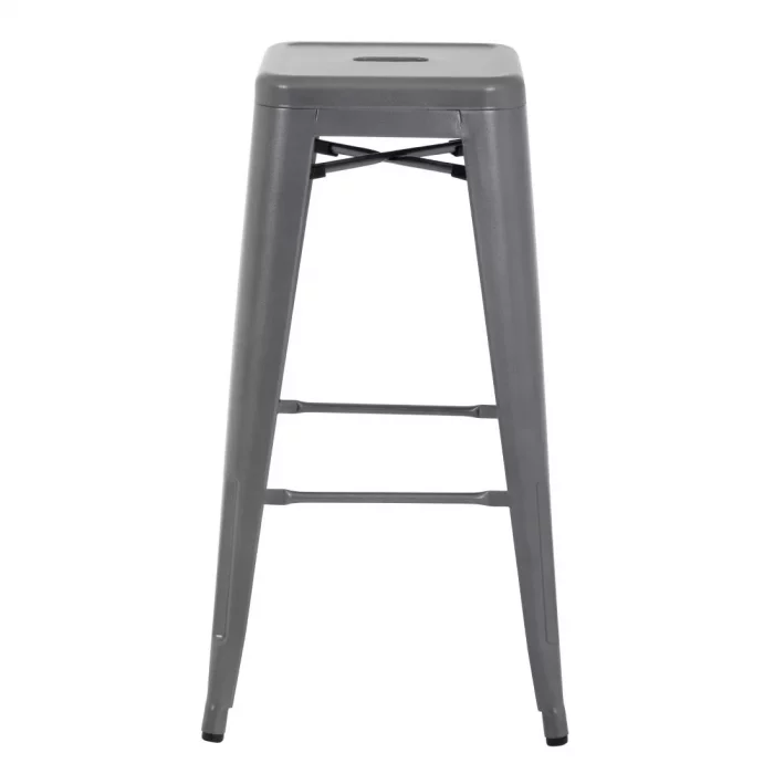Bolero Bistro Steel High Stool Gun Metal (Pack of 4) - Image 5