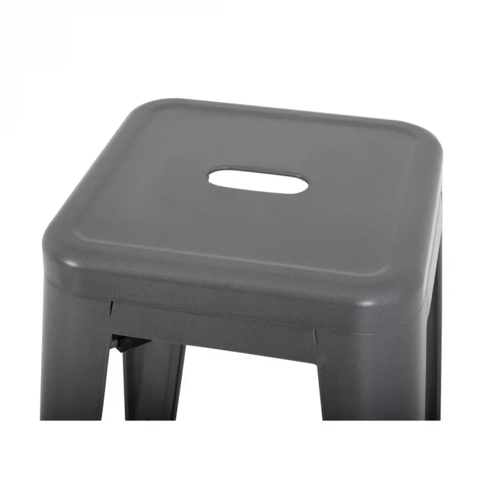 Bolero Bistro Steel High Stool Gun Metal (Pack of 4) - Image 7