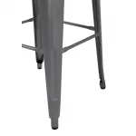 Bolero Bistro Steel High Stool Gun Metal (Pack of 4) - Image 8