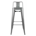 Bolero Bistro High Stool With Backrest Gun Metal (Pack of 4) - Image 3