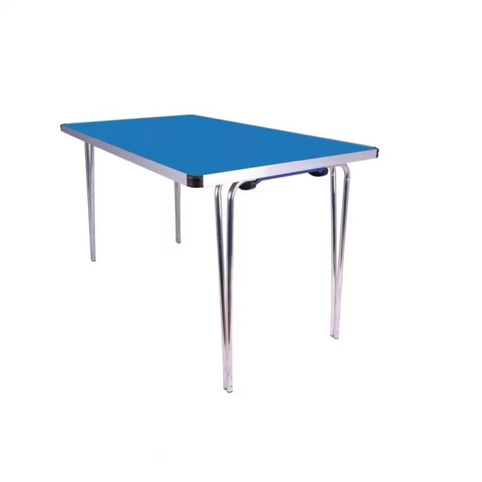 Gopak Contour Folding Table Blue 4ft - Image 1