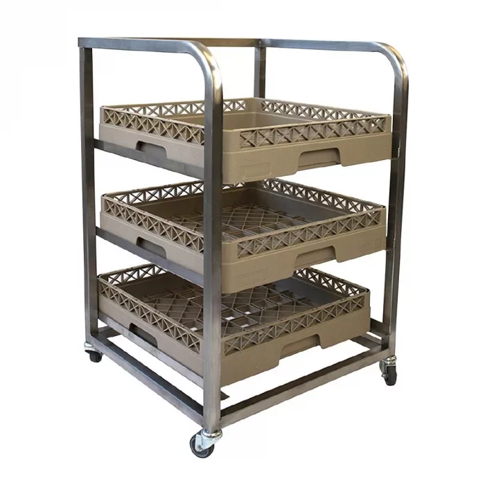 Craven Stainless Steel Glass Tray Trolley - Image 1