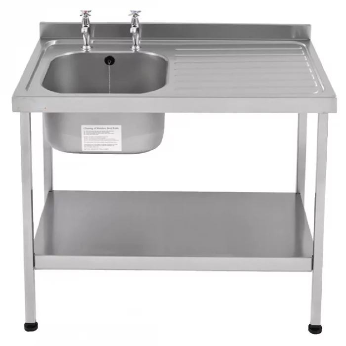 KWC DVS Self Assembly Stainless Steel Sink Right Hand Drainer 1200x600mm - Image 1