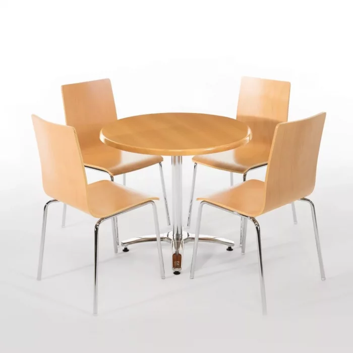 Bolero Square Back Sidechair (Natural Finish) (Pack 4) - Image 2