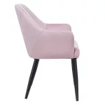 Bolero Lia Velvet Effect Chairs Dusty Pink (Set of 2) - Image 2