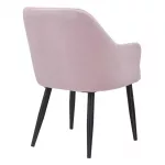 Bolero Lia Velvet Effect Chairs Dusty Pink (Set of 2) - Image 3