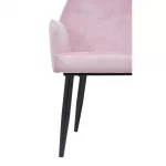 Bolero Lia Velvet Effect Chairs Dusty Pink (Set of 2) - Image 5