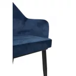 Bolero Lia Velvet Effect Chairs Dark Navy (Set of 2) - Image 2
