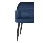 Bolero Lia Velvet Effect Chairs Dark Navy (Set of 2) - Image 3