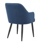 Bolero Lia Velvet Effect Chairs Dark Navy (Set of 2) - Image 5