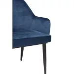 Bolero Lia Velvet Effect Chairs Dark Navy (Set of 2) - Image 6