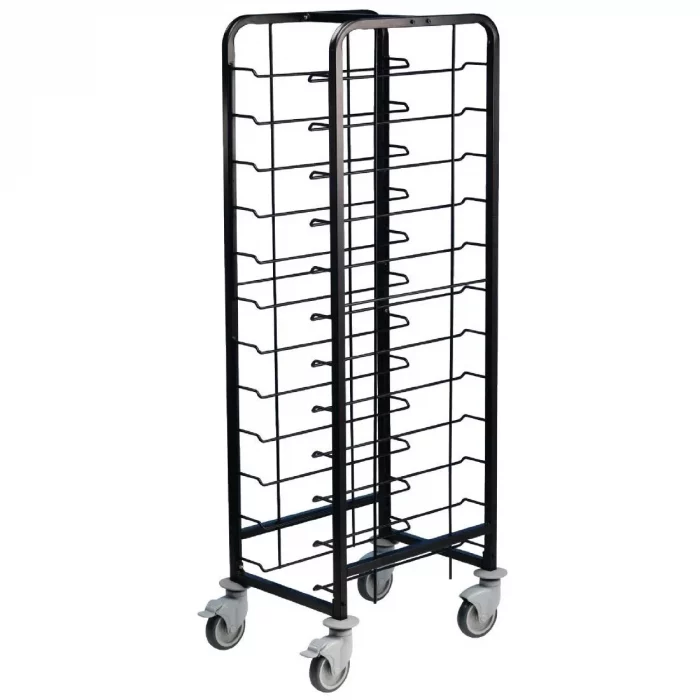 EAIS Powder Coated Enamel Clearing Trolley 12 Shelves - Image 1