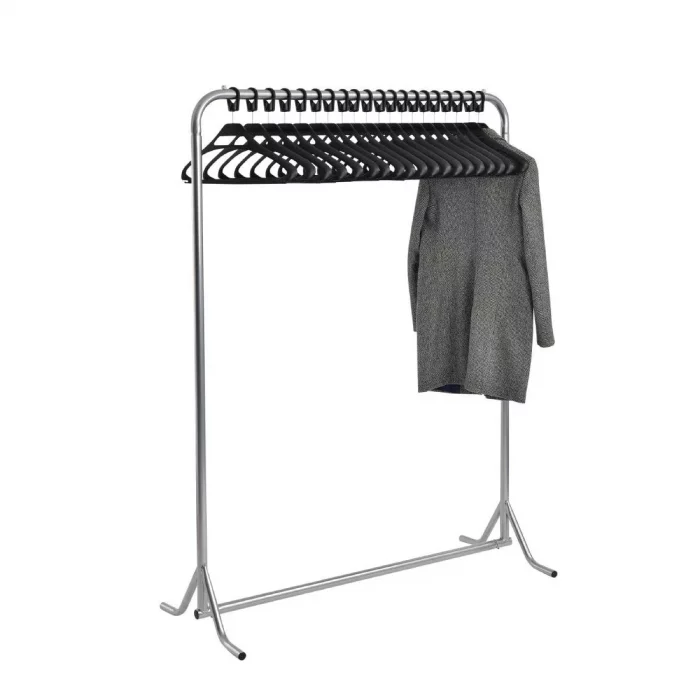 Meeting Room Coat Rack with 20 Black Hangers - Image 1