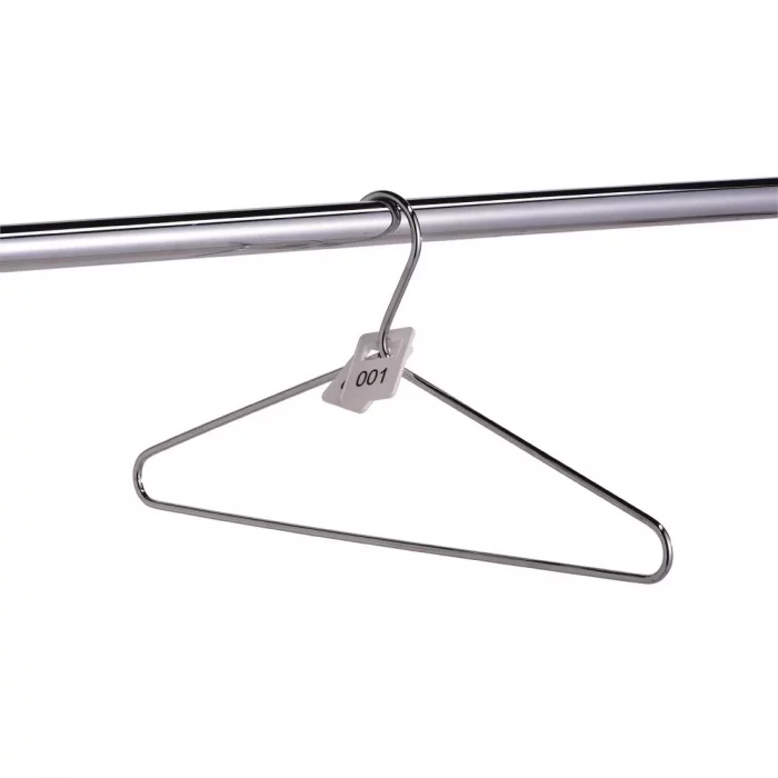 Chrome Plated Steel Hangers with Tags (Pack of 50) - Image 2