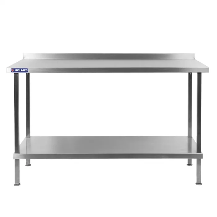 Vogue Stainless Steel Wall Table with Upstand 1200mm - Image 2