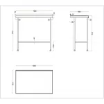 Vogue Stainless Steel Wall Table with Upstand 1200mm - Image 3