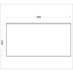 Vogue Stainless Steel Wall Table with Upstand 1500mm - Image 5