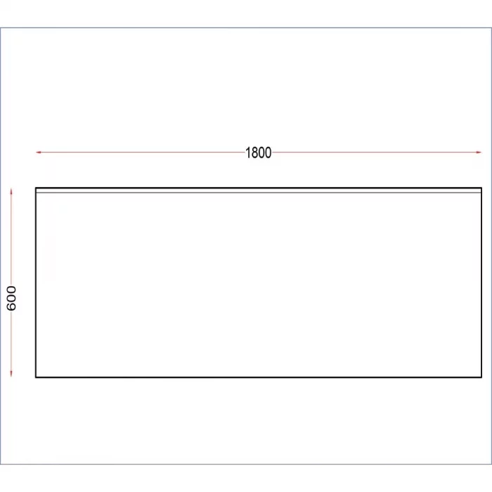 Vogue Stainless Steel Wall Table with Upstand 1800mm - Image 5