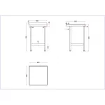 Vogue Stainless Steel Wall Table with Upstand 600mm - Image 3