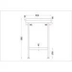 Vogue Stainless Steel Wall Table with Upstand 600mm - Image 4
